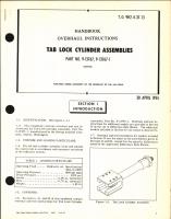 Overhaul Instructions for Tab Lock Cylinder Assemblies