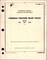 Illustrated Parts Breakdown for Hydraulic Pressure Relief Valves - Parts 11800, 12985, and 18366