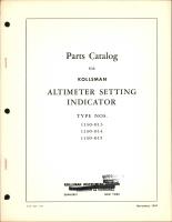 S133-500-1147, Parts Catalog for Kollsman Altimeter Setting Indicator, Nov-1947, FKohler