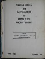 Overhaul and Parts Manual for Model W-670 Engines