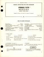 Overhaul Instructions with Parts Breakdown for Hydraulic Filter - Part AC-1183-16 