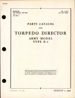 Parts Catalog for Torpedo Director Army Model Type B-2