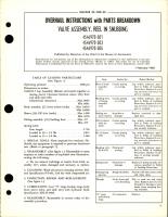 Overhaul Instructions with Parts Breakdown for Reel in Snubbing Valve Assembly - Parts 4546970-501, 4546970-503, and 4546970-505