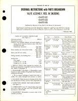 Overhaul Instructions with Parts Breakdown for Reel in Snubbing Valve Assembly - Parts 4546970-501, 4546970-503, and 4546970-505