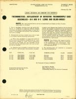 Replacement of Defective Thermocouple Case Assemblies - B-9 and B-77