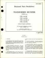 Illustrated Parts Breakdown for Transformer Rectifier - Type A-2