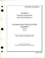 Overhaul Instructions with Parts Breakdown for Alternator Installation Assembly - 6505555