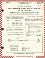 Reinforcement of Pilot's Safety Belt Installation for L-5, L-5B, L-5C, and L-5E