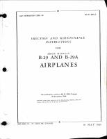 Erection and Maintenance Instructions for the B-29 and B-29A