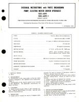 Overhaul Instructions with Parts Breakdown for Pump, Electric Motor Driven Hydraulic 100-689, 100-689-1