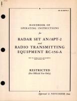 Operating Instructions for Radar Set AN/APT-2 and Radio Transmitting Equipment RC-156-A