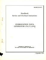 Service and Overhaul Instructions for Stabilization Data Generator - CN-277-AVG