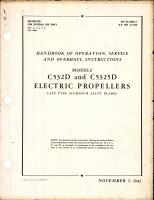 Operation, Service, & Overhaul Instructions for Curtiss-Wright Models C532D & C5325D Electric Propellers