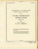 Handbook of Instructions with Parts Catalog for Gyro Horizon Indicator Type E-1, F.S.S.C. 88-I-1357