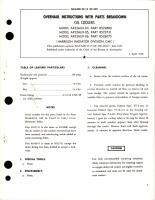 Overhaul Instructions with Parts Breakdown for Oil Coolers - Model AP32AUX-03, AP32AUX-05, and AP32AUX-06