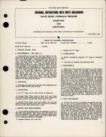 Overhaul Instructions with Parts Breakdown for Hydraulic Pressure Relief Valve - AN6279-4CD 1020