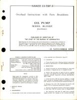 Overhaul Instructions with Parts for Oil Pump - Model RG5530V