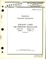 Overhaul Instructions for Aircraft Cabin Air Pressure Regulator - Part 102068-3 - Model CPRP112-2 