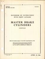 Handbook of Instructions with Parts Catalog for Goodyear Master Brake Cylinders