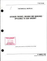 Exterior Finishes, Insignia and Markings for USAF Aircraft - Change - 10