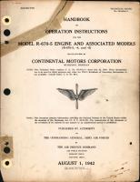 Operation Instructions for R-670-5 Engine & Associated Models
