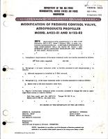 Modification of Pressure Control Valve for Aeroproducts Propeller Model A422-E1 and A-422-E2