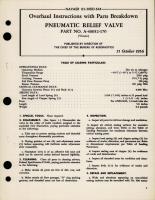 Overhaul Instructions with Parts Breakdown for Pneumatic Relief Valve - Part A-40052-170 