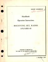 Operation Instructions for Receiving Set, Radio AN, ARR-40