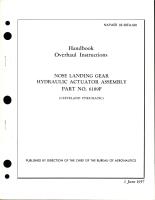 Overhaul Instructions for Nose Landing Gear Hydraulic Actuator Assembly - Part 6189F