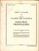 Parts Catalog for Curtiss-Wright Models C532D-F and C5325D-A Electric Propellers