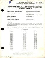 Improvement of AN-AIC-10 Interphone System For T-28 Series