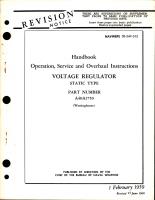 Operation, Service and Overhaul Instructions for Voltage Regulator Static Type - Part A40A1750