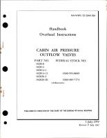 Overhaul Instructions for Cabin Air Pressure Outflow Valves