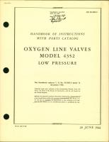 Handbook of Instructions with Parts Catalog for Oxygen Line Valves Model 4352 Low Pressure