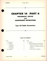 Preliminary Service and Maintenance Instructions for Type 651 Radio Dynamotors