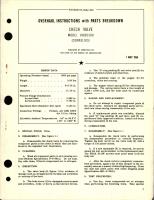 Overhaul Instructions with Parts Breakdown for Check Valve - Model 140B3100 