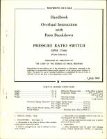 Overhaul Instructions with Parts Breakdown for Pressure Ratio Switch - GPM 17600 