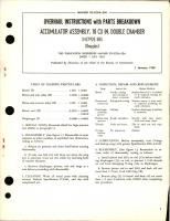 Overhaul Instructions with Parts Breakdown for Accumulator Assembly, 18 CU IN Double Chamber - 3437925-505