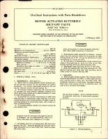 Overhaul Instructions with Parts Breakdown for Motor Actuated Butterfly Shut-Off Valve - Part WB023-2 