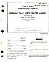 Overhaul Instructions with Parts Breakdown for Emergency Escape Hatch Thruster Assembly Part No. 59321-100