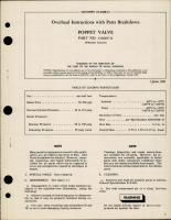 Overhaul Instructions with Parts Breakdown for Poppet Valve - Part 132665-11