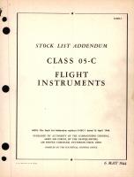 Stock List Addendum for Class 05-C for Flight Instruments