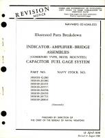 Illustrated Parts Breakdown for Indicator - Amplifier - Bridge Assemblies (Combined Type, Bezel Mounted), Capacitor Fuel Gage System, Part No. 383018