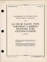 Handbook of Instructions with Parts Catalog for 3/4 Inch Valve Type Aircraft Carbon Dioxide Fire Extinguisher