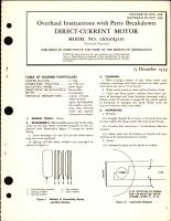 Overhaul Instructions with Parts Breakdown for Direct Current Motor - Model 5BA40LJ116