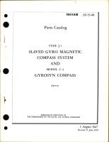 Parts Catalog for Type J-1 Slaved Gyro Magnetic Compass System & Model C-2 Gyrosyn Compass