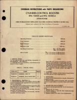 Overhaul Instructions with Parts for Cylinder Control Booster - HPA 100100 and HPA 100100A 