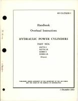 Overhaul Instructions for Hydraulic Power Cylinders - Parts 10370-3, 10370-3A, 10380-3, and 10380-3A