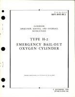 Operation, Service, and Overhaul Instructions for Emergency Bail-Out Oxygen Cylinder - Type H-2