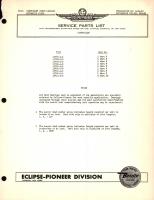 Eclipse-Pioneer Service Parts List for Instrument Parts Catalog Automatic Pilot -Controller Types 15700, 15701, and 15711